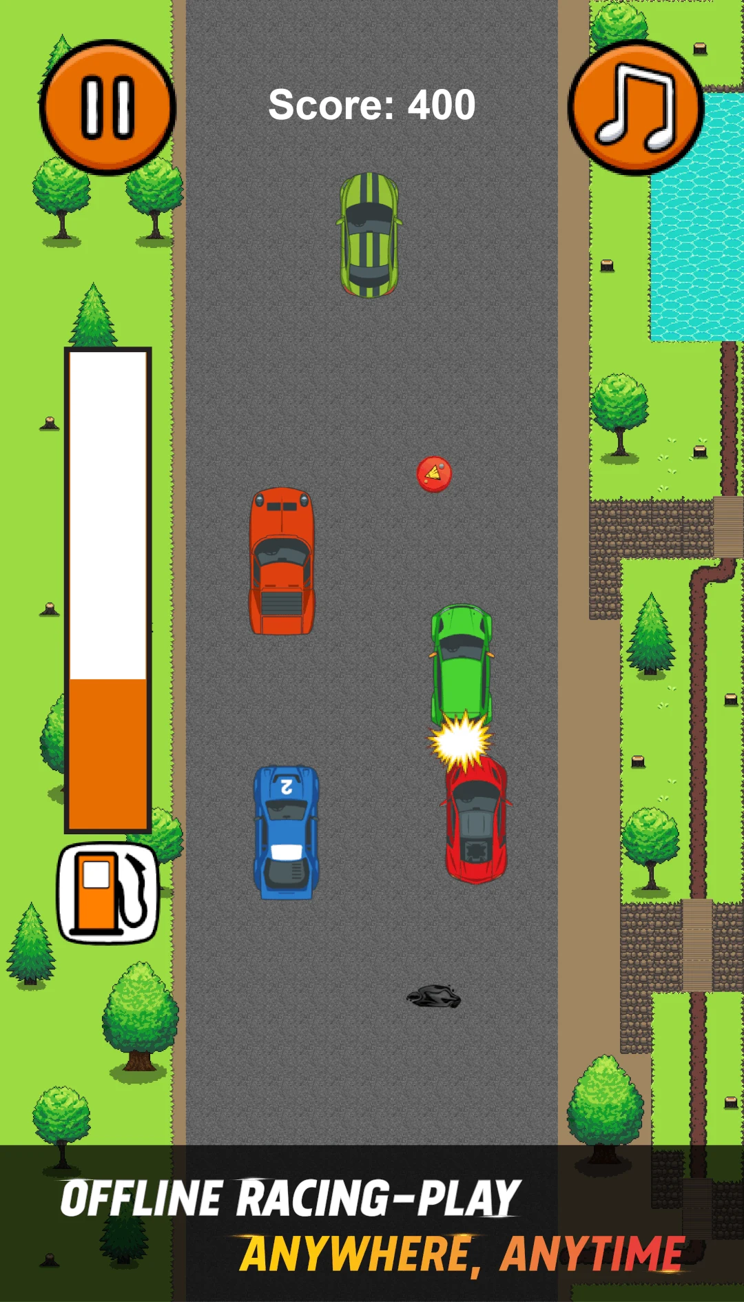 Turbo Car Racer: Retro Game screenshot
