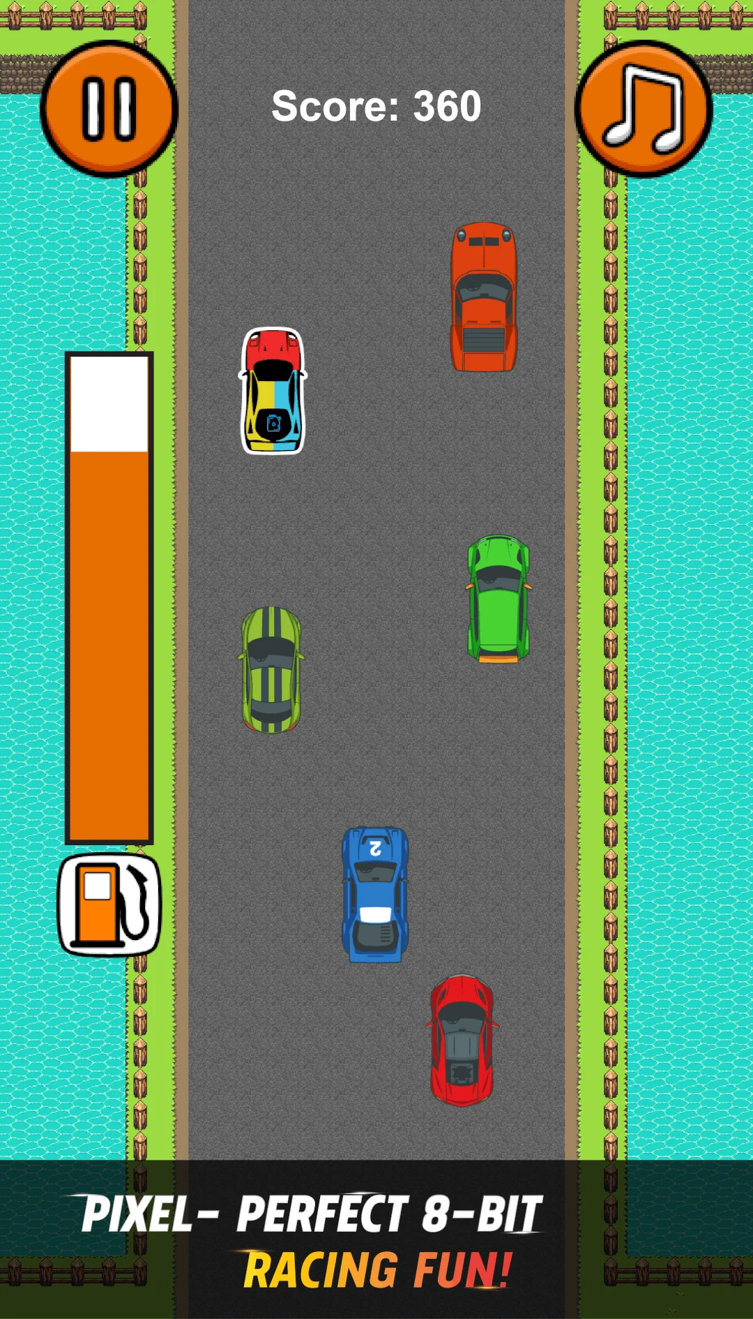 Turbo Car Racer: Retro Game screenshot
