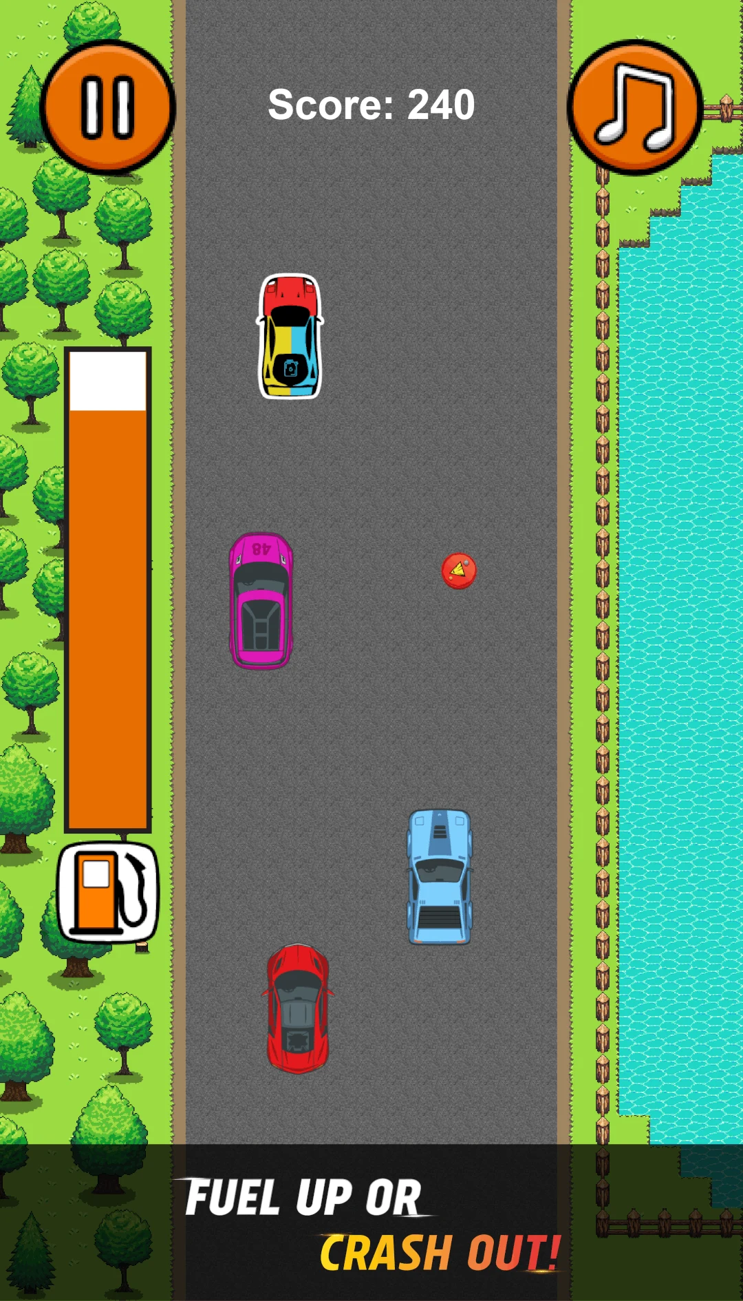 Turbo Car Racer: Retro Game screenshot