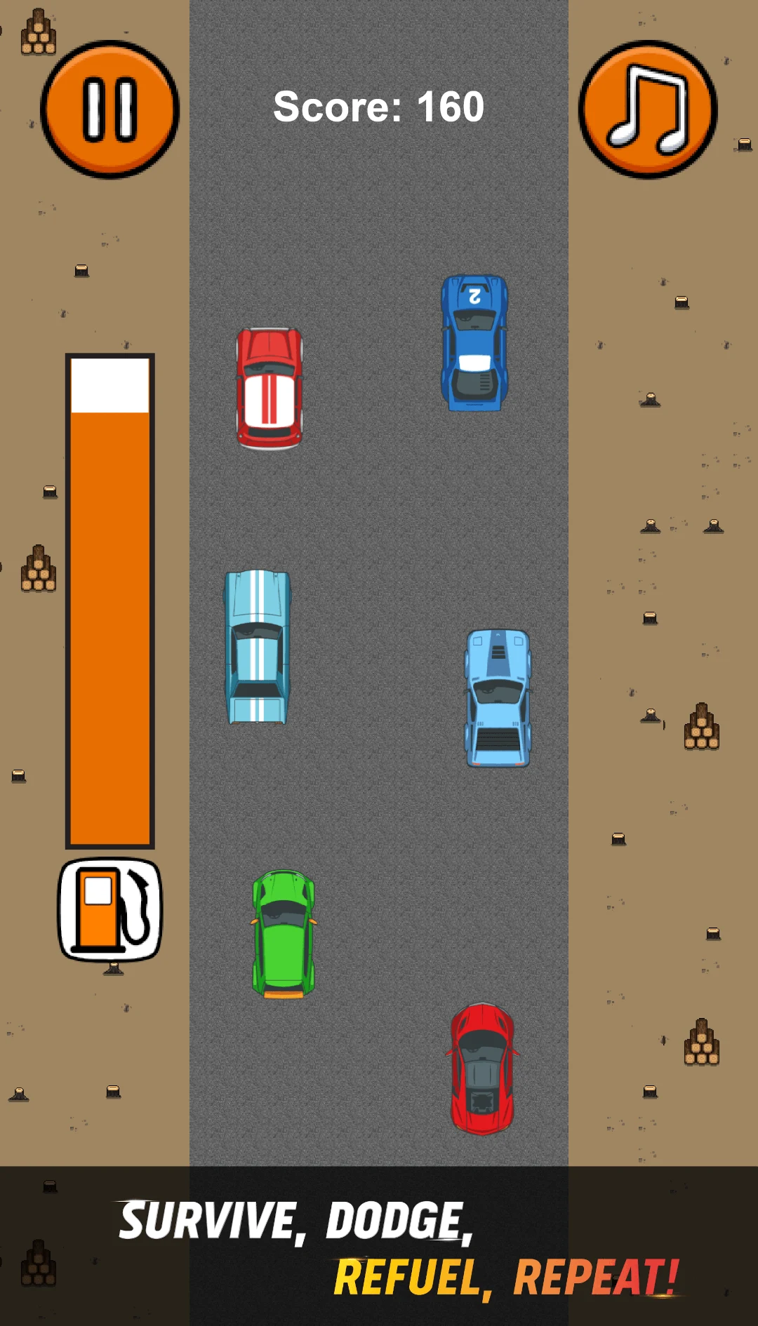 Turbo Car Racer: Retro Game screenshot